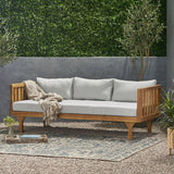 Claremont - 3 Seater Daybed Teak Acacia Wood Water Resistant Cushions