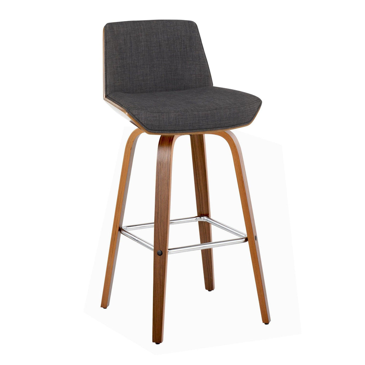 Corazza - 30" Fixed-Height Barstool (Set of 2) - Charcoal