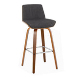 Corazza - 30" Fixed-Height Barstool (Set of 2) - Charcoal