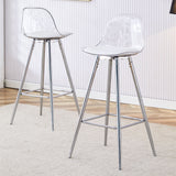 Stylish Upholstered Bar Chairs With Metal Leg