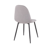 Pebble - Contemporary Chair (Set of 2) - Black Steel
