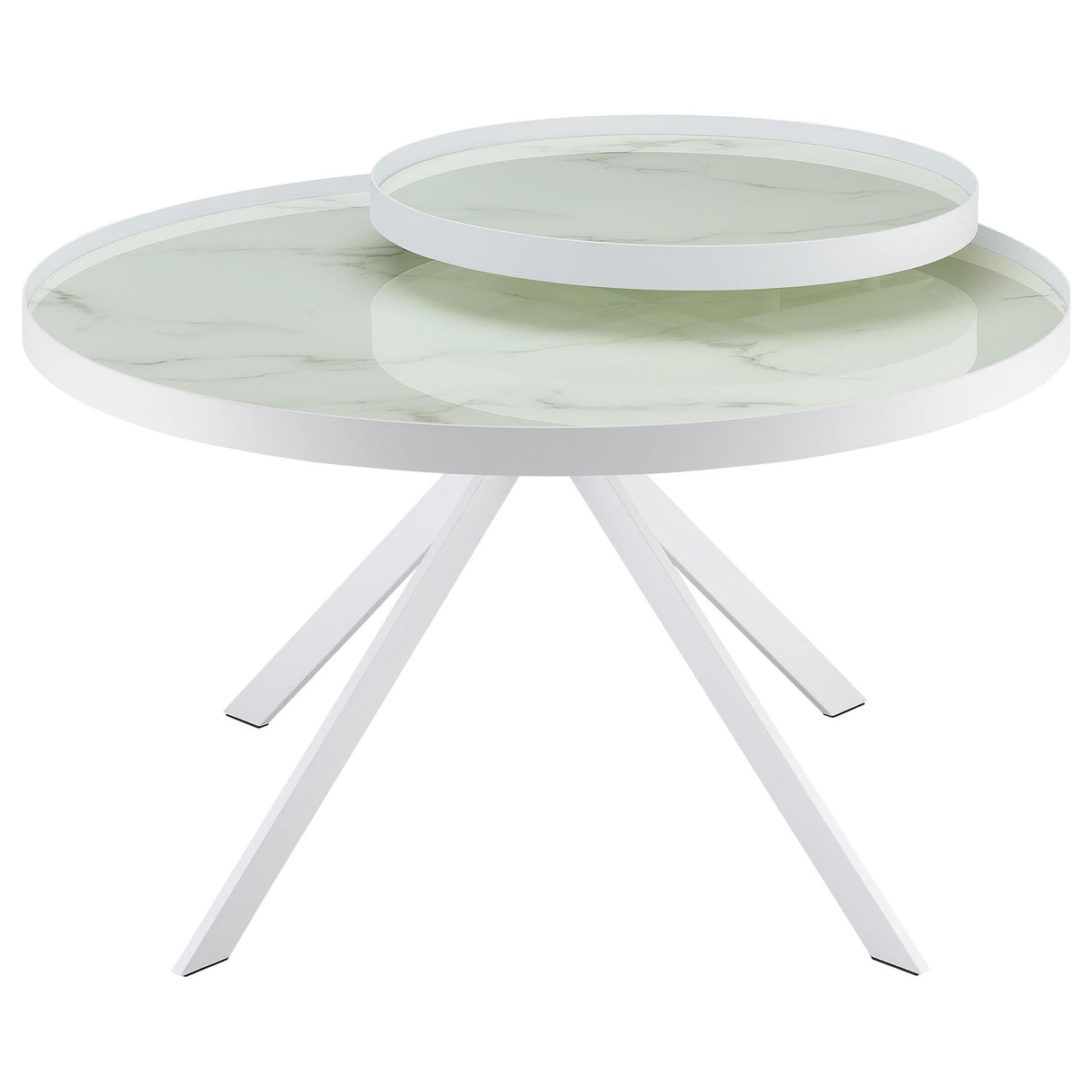 Shayne - Round Top Coffee Table With 2 Tier Design