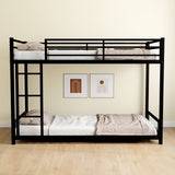 Bunk Bed With Noise Reduction And Safety Guardrail