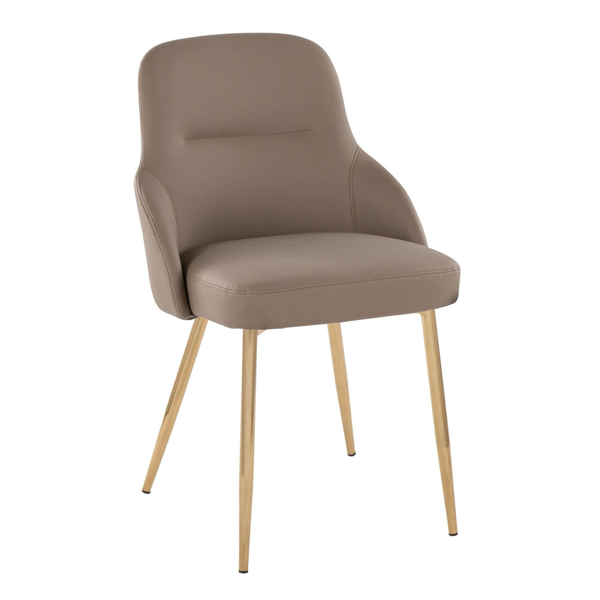 York - Upholstered Chair (Set of 2) - Gold Metal Legs