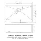 Farmhouse Kitchen Sink, Stainless Steel, Apron Front