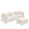 Modular L-Shaped Sectional Sofa With Movable Ottoman