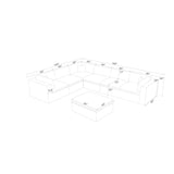 Custom Configuration Modular Sectional With Toss Pillows
