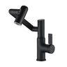 Bathroom Sink Faucet With Spray Function And Temperature Display, Anti Skid Switch, 360 Degree Rotary