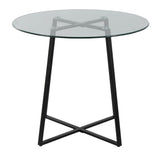 Cosmo - Contemporary/Glam Dinette Table - Tempered Glass Top