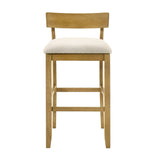 Merie - Modern Transitional Wood Bar Height Kitchen Bar Stool