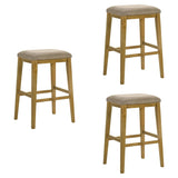 Jane - Contemporary Transitional Wood Bar Height Kitchen Bar Stool