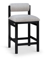 Roundhill - Fabric Counter Stool - Black Frame