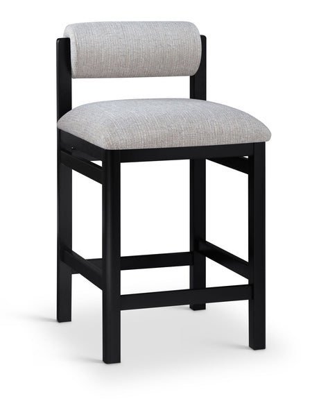 Roundhill - Fabric Counter Stool - Black Frame