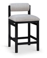 Roundhill - Fabric Counter Stool - Black Frame