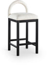 Conrad - Linen Counter Stool With Black Legs