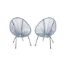 Modern Egg Shaped String Chairs (Set of 2)