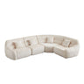 Luxury Curved Corner Sectional Sofa With 4 Pillows