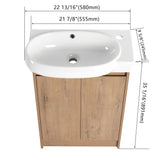 Freestanding Bathroom Vanity & Sink, Soft Close Doors