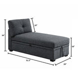 Reversible Storage Chaise - Dark Gray