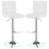 Fresco - Upholstered Adjustable Bar Stool (Set of 2) - White