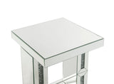 Noralie - 16" Accent Table - Mirrored & Faux Diamonds