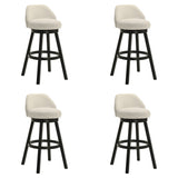 Erika - Modern Transitional Swivel Wood Bar Height Kitchen Bar Stool