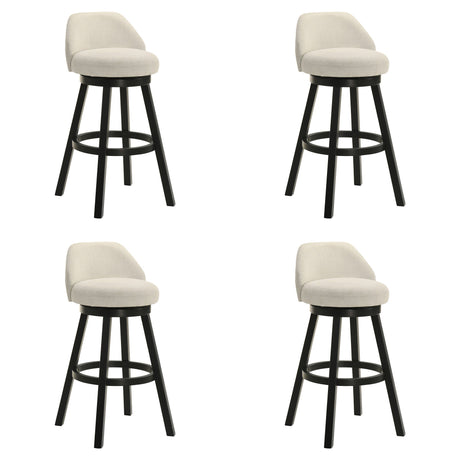 Erika - Modern Transitional Swivel Wood Bar Height Kitchen Bar Stool
