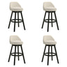 Erika - Modern Transitional Swivel Wood Bar Height Kitchen Bar Stool