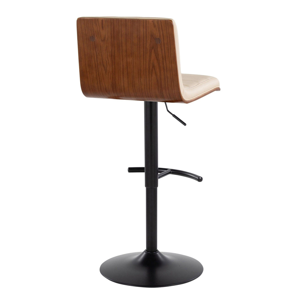 Vasari - Adjustable Barstool (Set of 2) - Cream Faux Leather