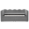 Gingham Daybed With USB Charging Port, Wave-Shaped Design