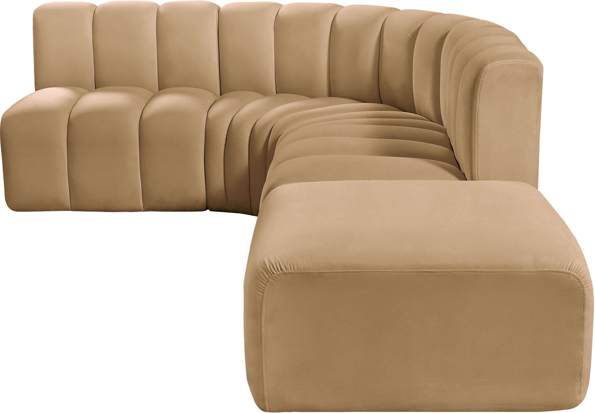 Arc - Velvet 5 Piece Corner Modular Sofa