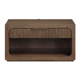 Leanna - Nightstand With Wood Top - Brown Oak