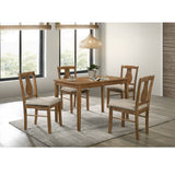 Kayee - 5 Piece Dining Set - Weathered Oak