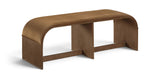 Sable - 52" Velvet Performance Fabric Upholstered Bench - Saddle