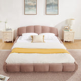 Upholstered Platform Bed Frame, Low Profile Floor Bed, No Box Spring Required