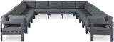Nizuc - Outdoor Patio 13 Piece Modular Sectional With Gray Frame