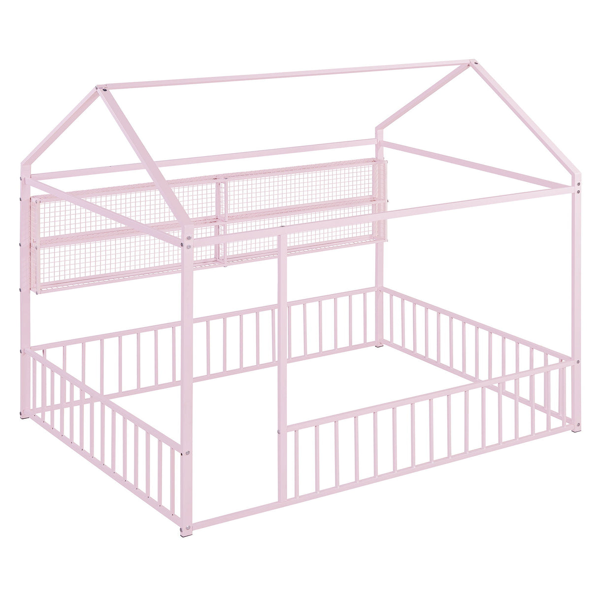 House Frame With Fence And Shelves
