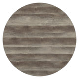 Zudora - Round Dining Table - Antique Oak & Black