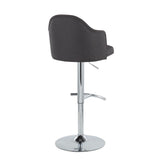 Ahoy - Adjustable Barstool With Chrome Metal Base (Set of 2)