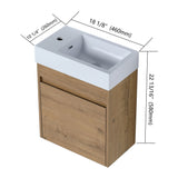 Sink Floating Bathroom Vanity With Soft Close Cabinet Door