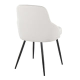 York - Upholstered Chair (Set of 2) - Black Metal Legs