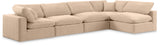 Comfy - 5 Piece Velvet Modular Sectional