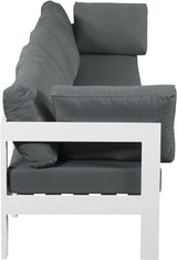 Nizuc - Outdoor Patio 5 Seat Modular Sofa With White Frame