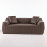 Oversized 2 Seater Loveseat With 2 Decor Throw Pillows, Deep Seat Sofa For Living Rooms