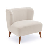 Veda - Accent Chair With Wrap Around Back Boucle - White