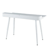 Harvey - Contemporary Desk - White Steel