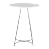 Cece - Counter Table - Chrome Metal