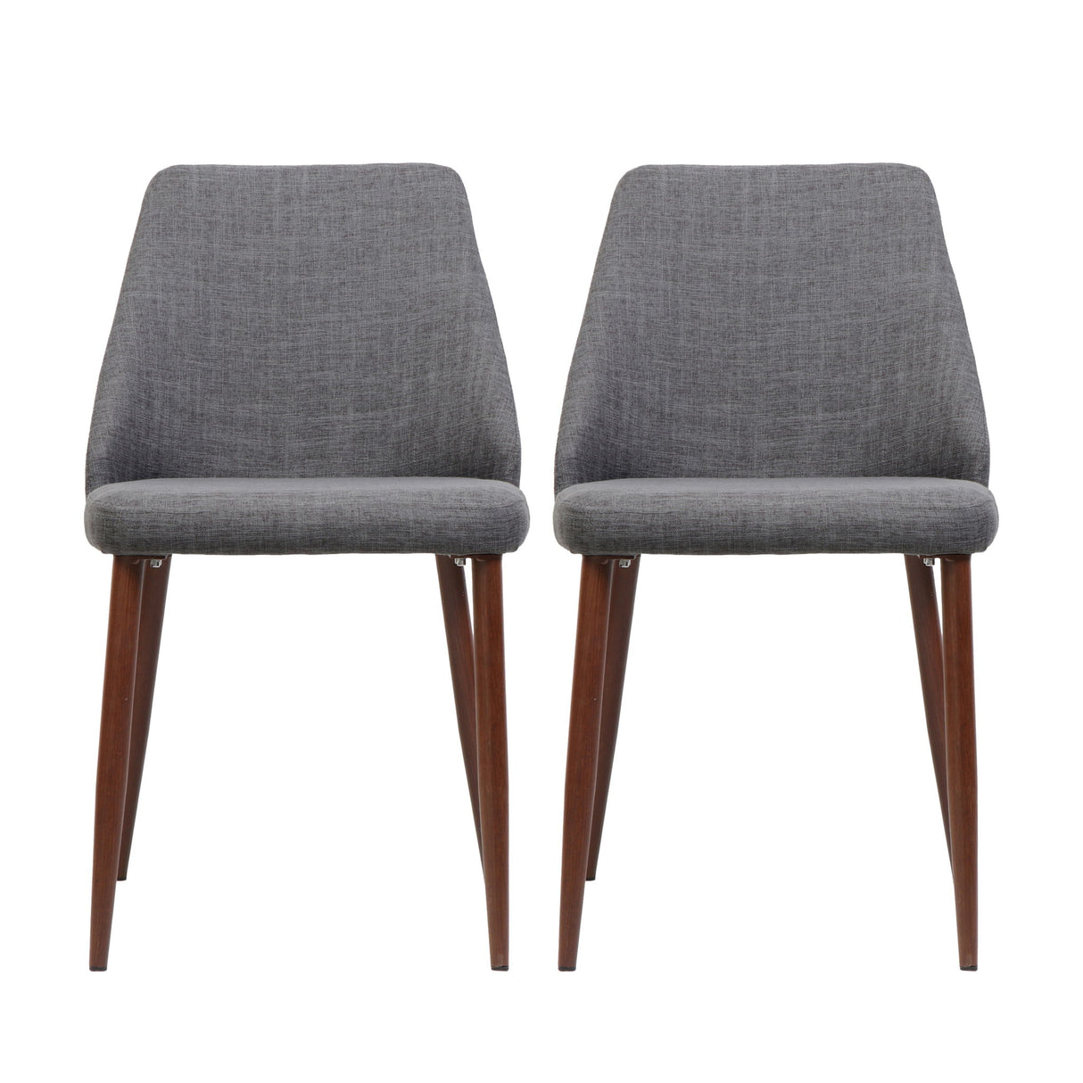 Modern Dining Chair With Iron Legs And Wood Finish