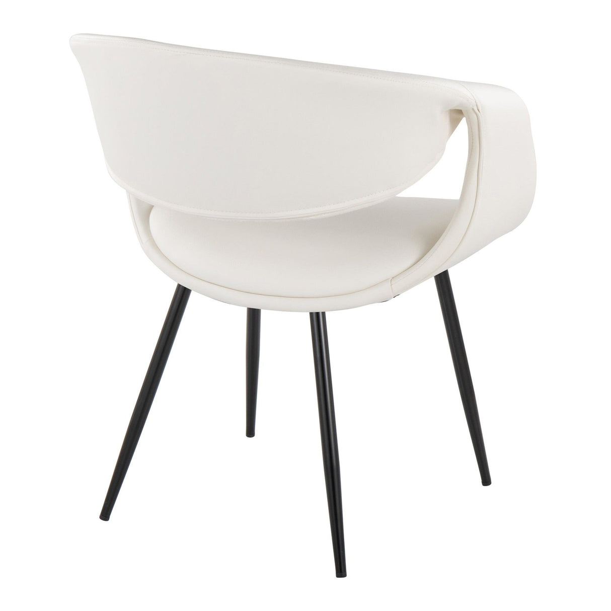 Curvo - Upholstered Chair (Set of 2) - Black Metal Legs