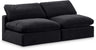 Comfy - Velvet Modular Armless Sofa 2 Seats